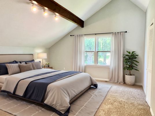 Bedroom, Interior, Wooden Beams