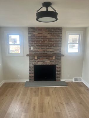 Fireplace, Interior, Stone Walls, Wood Texture Flooring