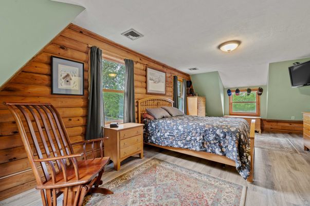 Bedroom, Interior, Wood Texture Flooring, Wooden Walls