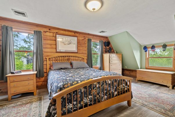 Bedroom, Interior, Wood Texture Flooring, Wooden Walls