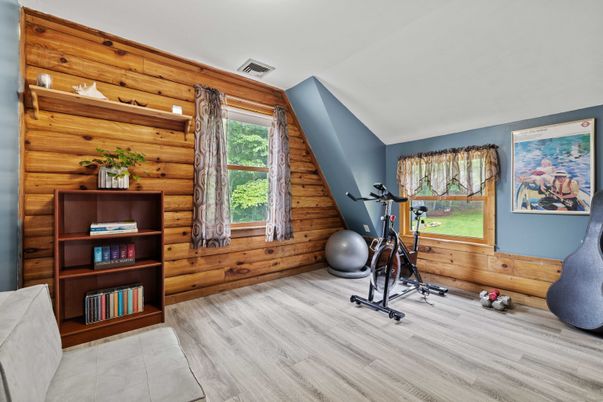 Fitness Equipment, Interior, Wood Texture Flooring, Wooden Walls