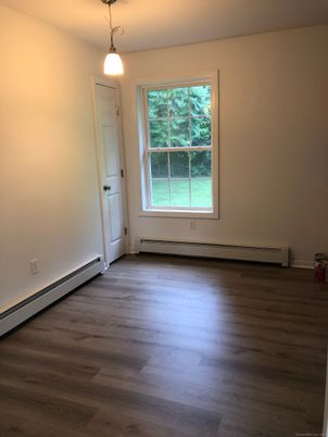 Empty room, Interior, Pendant Lights, Wood Texture Flooring