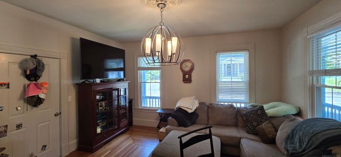 Chandelier, Interior, Living room, Pendant Lights, Wood Texture Flooring