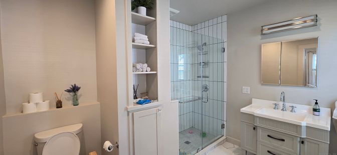 Bathroom, Glass Shower, Interior