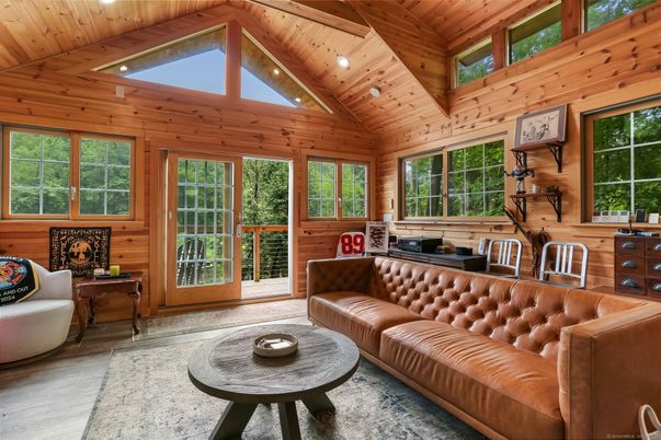 Interior, Living room, Recessed Lighting, Wooden Beams, Wooden Ceilings, Wood Texture Flooring, Wooden Walls