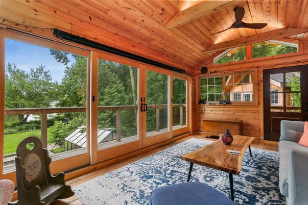 Interior, Sun Room, Wooden Beams, Wooden Ceilings, Wood Texture Flooring, Wooden Walls