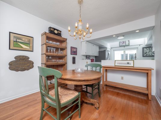 Chandelier, Dining room, Interior, Kitchen, Recessed Lighting, Wood Texture Flooring