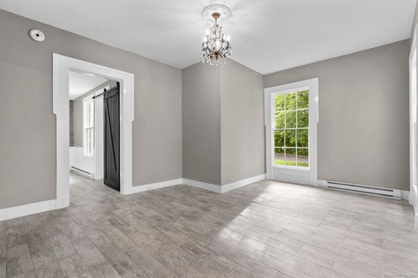 Chandelier, Empty room, Interior, Wood Texture Flooring