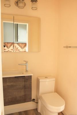 Bathroom, Interior, Wood Texture Flooring