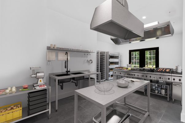 Dining room, Interior, Kitchen, Recessed Lighting