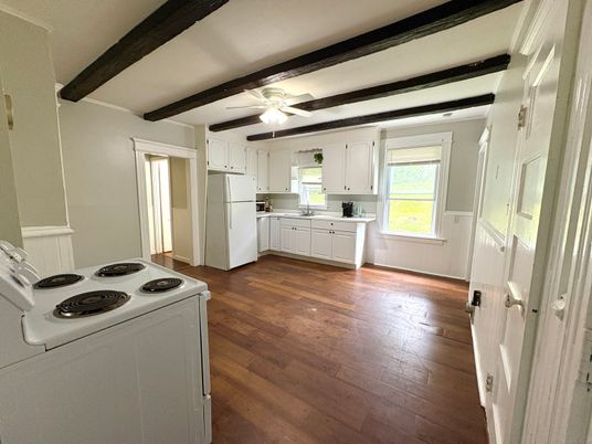 Interior, Kitchen, Wooden Beams, Wood Texture Flooring
