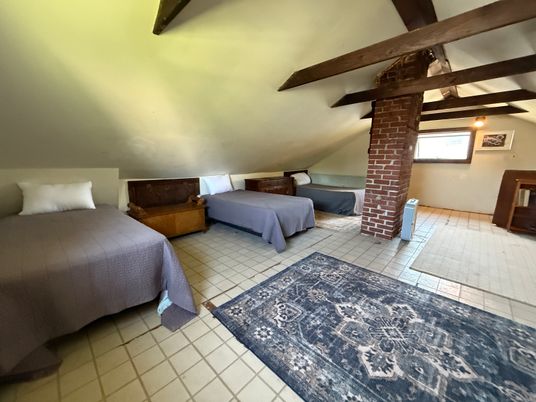 Bedroom, Interior, Wooden Beams