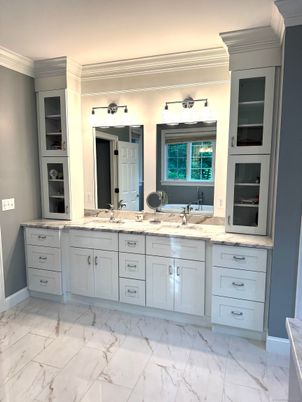 Bathroom, Dual Sink Vanities, Interior, Marble