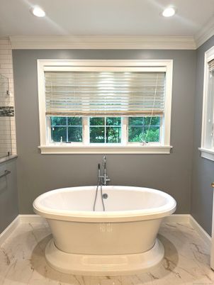 Bathroom, Free Standing Baths, Interior, Marble, Recessed Lighting