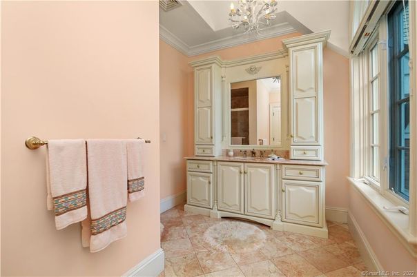 Bathroom, Chandelier, Interior