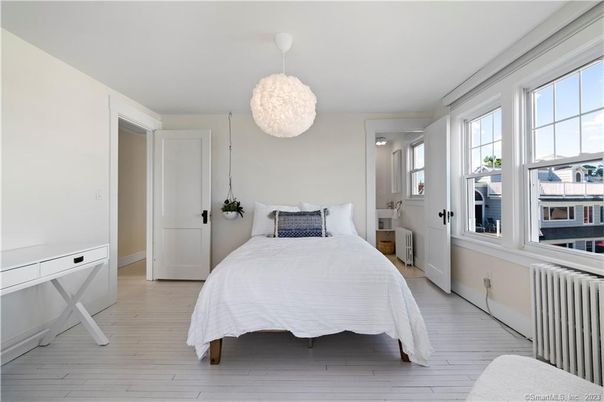 Bedroom, Interior, Pendant Lights, Wood Texture Flooring