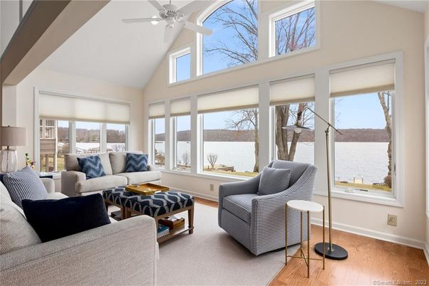 Interior, Living room, Sun Room, Water, Wood Texture Flooring