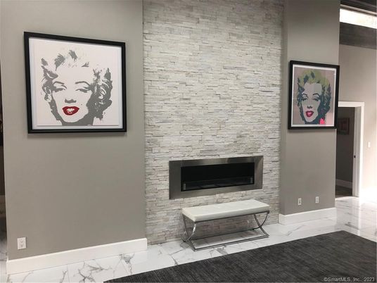 Fireplace, Interior, Marble, Stone Walls
