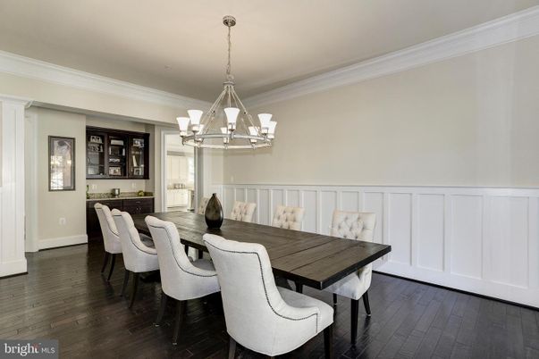 Chandelier, Dining room, Interior, Wood Texture Flooring
