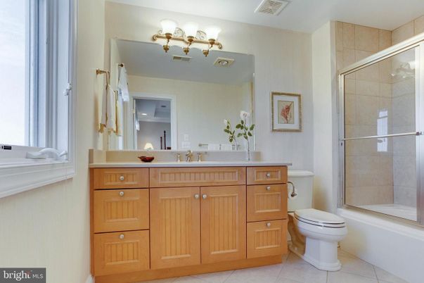 Bathroom, Dual Sink Vanities, Glass Shower, Interior