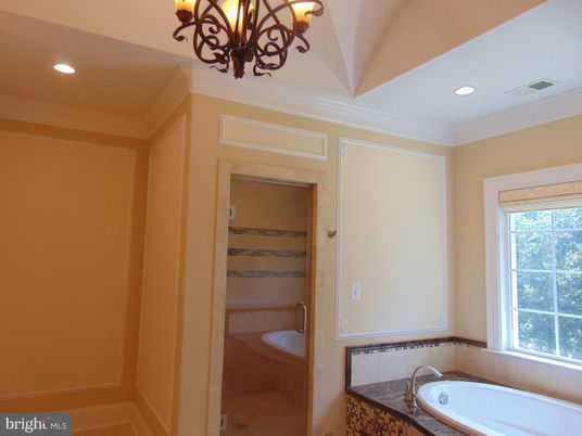 Bathroom, Chandelier, Interior, Recessed Lighting