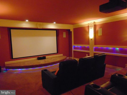 Home Theatre Room, Interior, Projection Screen, Recessed Lighting, Theatre Room