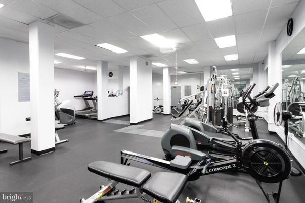 Fitness Equipment, Gym, Interior, Recessed Lighting