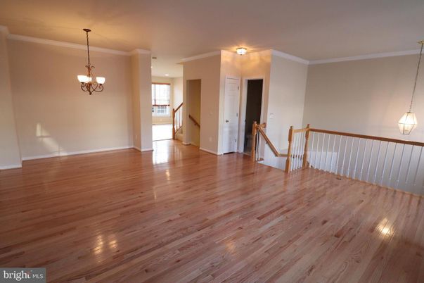 Chandelier, Empty room, Interior, Pendant Lights, Wood Texture Flooring