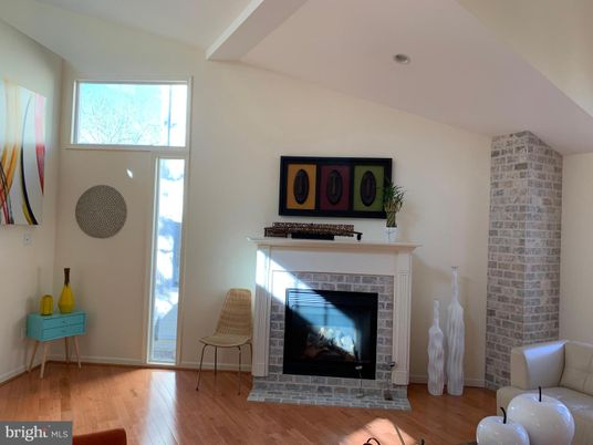 Fireplace, Interior, Recessed Lighting, Wood Texture Flooring