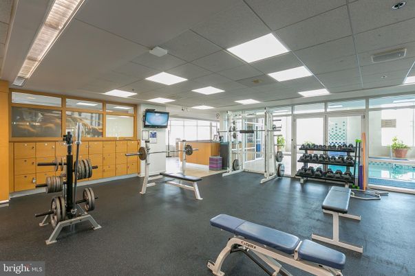 Fitness Equipment, Gym, Interior, Recessed Lighting