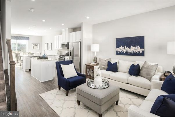 Interior, Kitchen, Living room, Recessed Lighting, Stainless Steel Appliances, Wood Texture Flooring