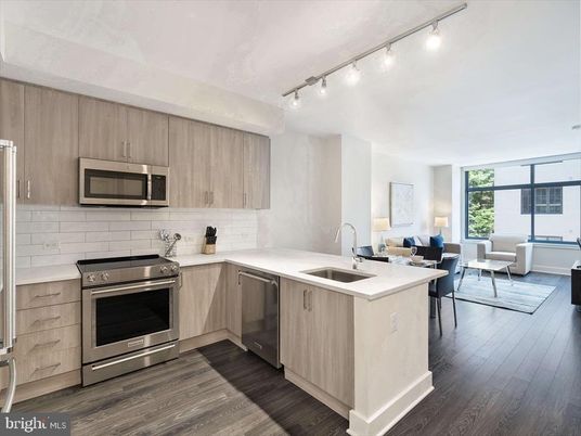 Dining room, Interior, Kitchen, Stainless Steel Appliances, Wood Texture Flooring