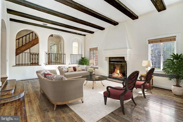Fireplace, Interior, Living room, Wooden Beams, Wood Texture Flooring