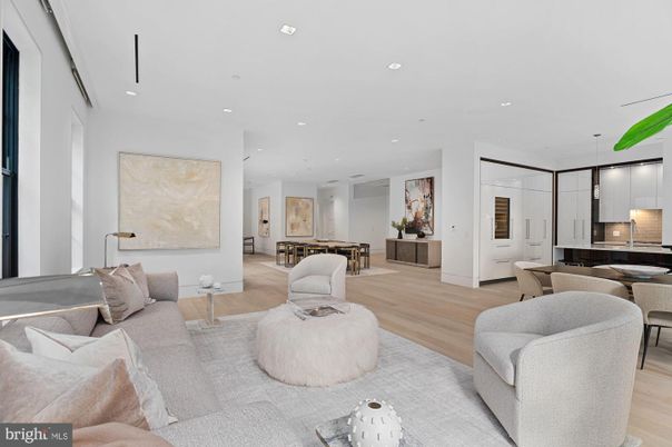 Dining room, Game Room, Interior, Living room, Pendant Lights, Recessed Lighting, Wood Texture Flooring