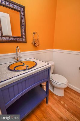 Bathroom, Interior, Tile Countertops, Wood Texture Flooring