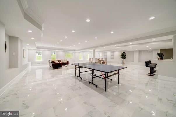 Game Room, Interior, Marble, Recessed Lighting