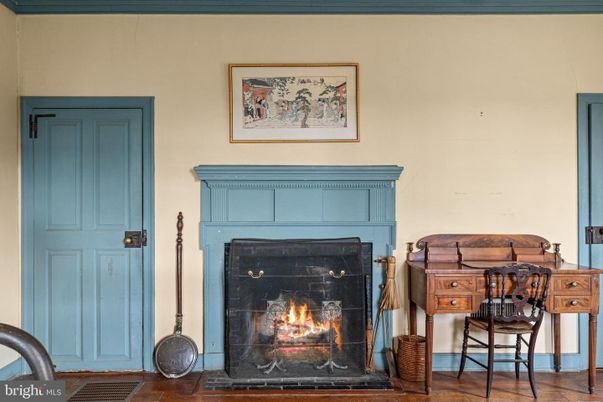 Fireplace, Interior, Wood Texture Flooring