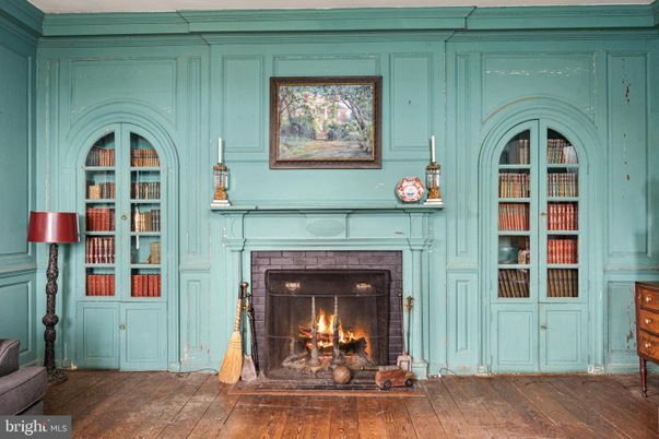 Fireplace, Interior, Wood Texture Flooring