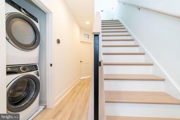 Interior, Recessed Lighting, Utility Closets, Washer, Wood Texture Flooring