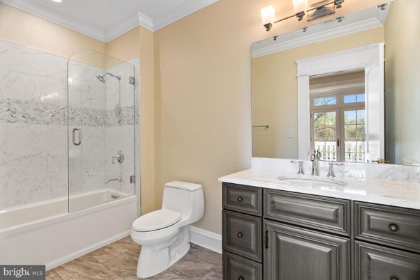 Bathroom, Glass Shower, Interior, Marble Walls, Recessed Lighting