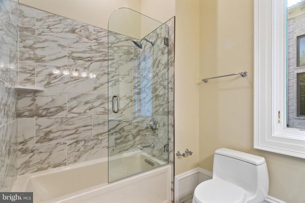 Bathroom, Glass Shower, Interior, Marble Walls