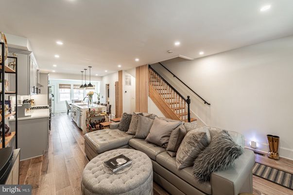 Dining room, Interior, Kitchen, Living room, Pendant Lights, Recessed Lighting, Wood Texture Flooring