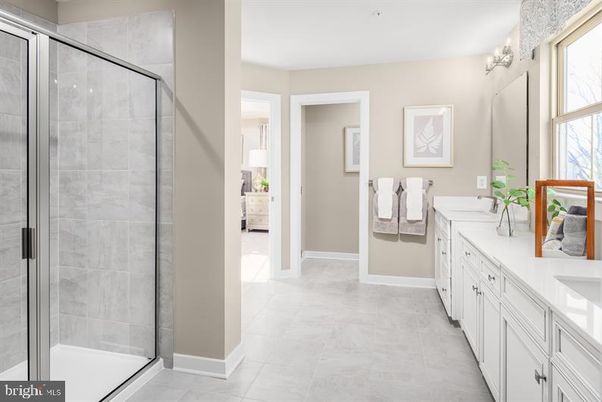 Bathroom, Dual Sink Vanities, Glass Shower, Interior