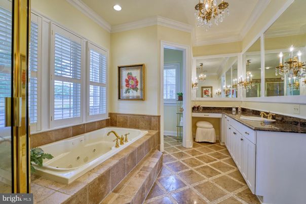 Bathroom, Chandelier, Interior, Recessed Lighting