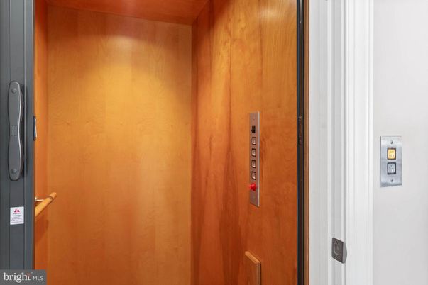 Elevator, Interior, Wooden Walls