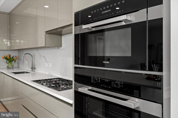 Interior, Kitchen, Marble Walls, Stainless Steel Appliances