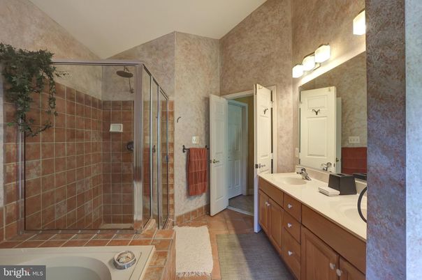 Bathroom, Dual Sink Vanities, Glass Shower, Interior
