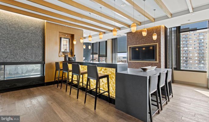 Interior, Pendant Lights, Wooden Beams, Wood Texture Flooring