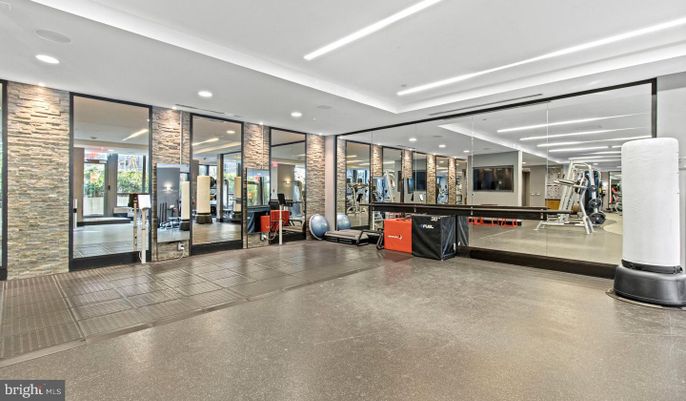 Fitness Equipment, Gym, Interior, Recessed Lighting