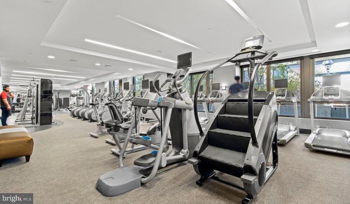Fitness Equipment, Gym, Interior, Recessed Lighting